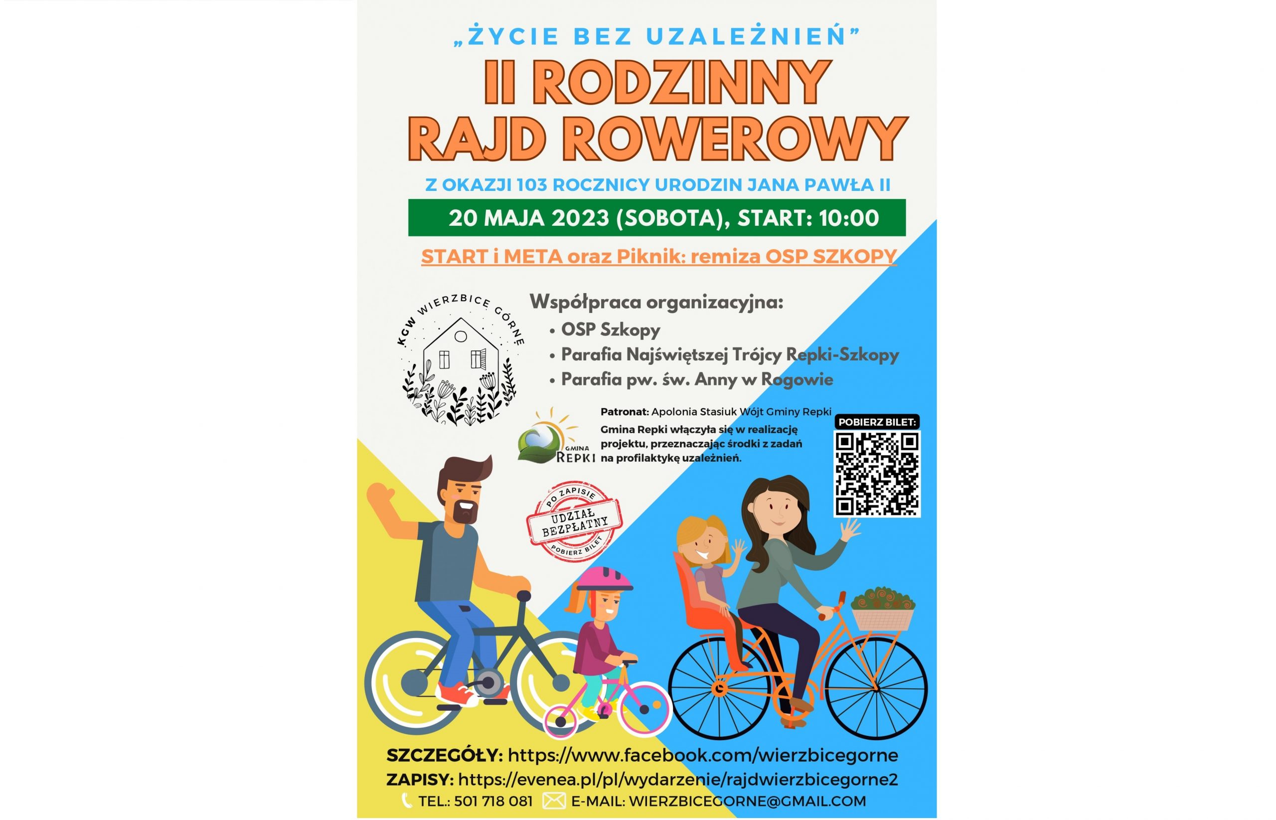 Rodzinny rajd rowerowy – 20 maja 2023